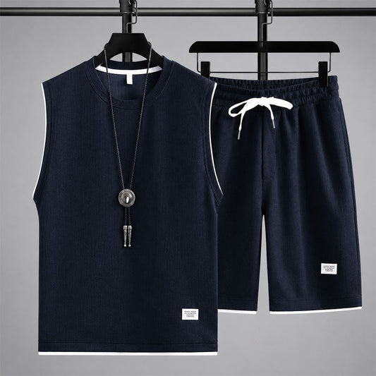 Jaden - Men's Waffle Knit Sleeveless Lounge Set
