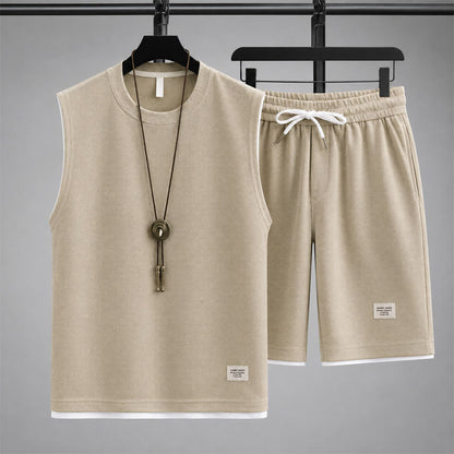 Jaden - Men's Waffle Knit Sleeveless Lounge Set