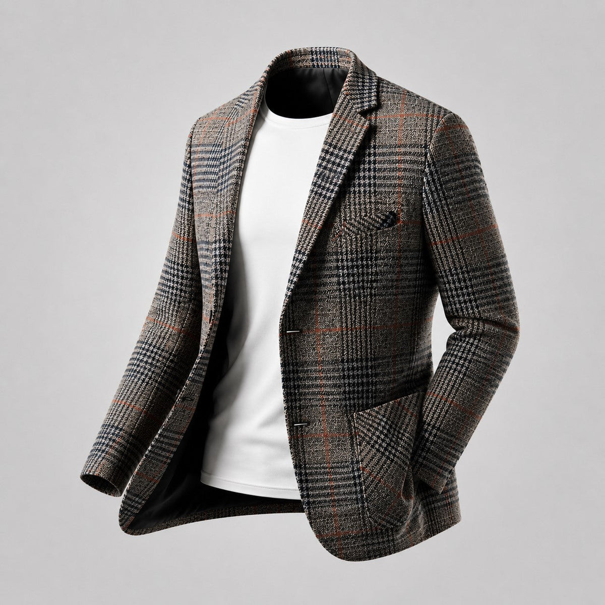 James - Men's Vintage Plaid Tailored Wool Blazer