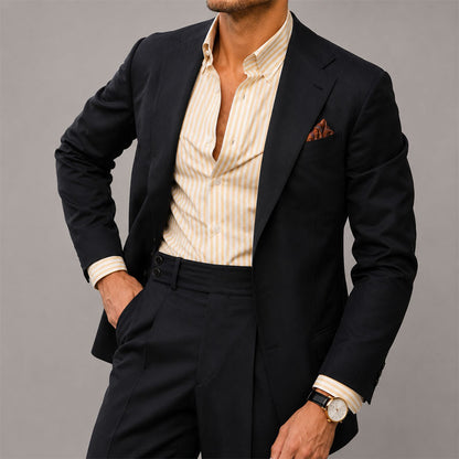 Jeffrey - Men's Tailored Two-Piece Linen Suit Set