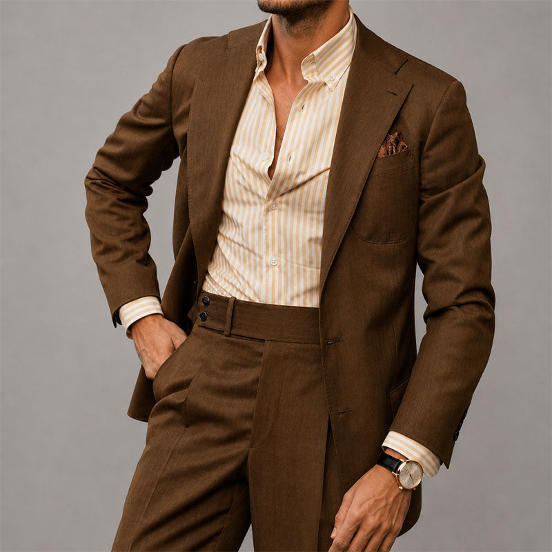 Jeffrey - Men's Tailored Two-Piece Linen Suit Set