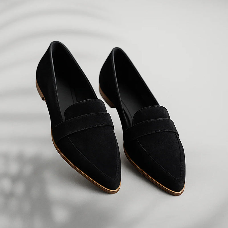 Julia - Women's Suede Pointed-Toe Flats