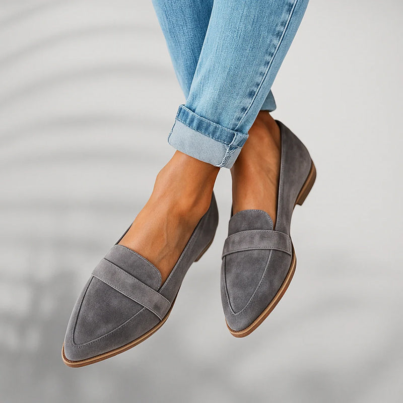 Julia - Women's Suede Pointed-Toe Flats