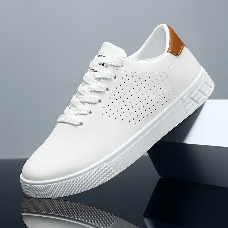 Kendrick - Men's Perforated Minimal Lace-Up Sneakers