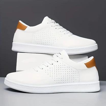 Kendrick - Men's Perforated Minimal Lace-Up Sneakers