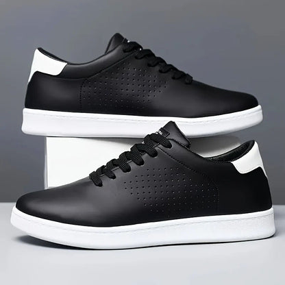 Kendrick - Men's Perforated Minimal Lace-Up Sneakers