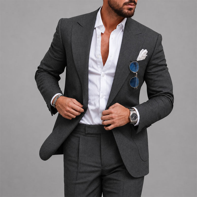 Kenneth - Men's Textured Linen Suit Set