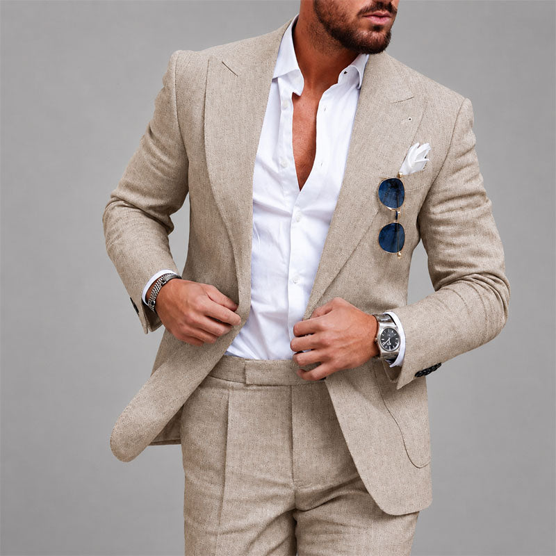 Kenneth - Men's Textured Linen Suit Set