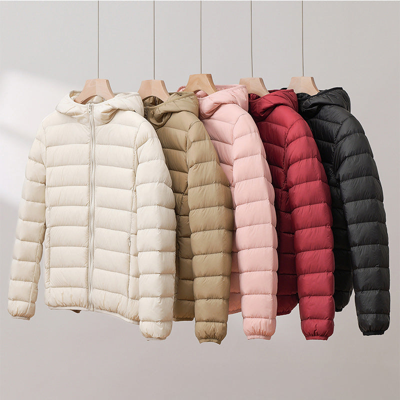 Lightweight Hooded Quilted Down Jacket