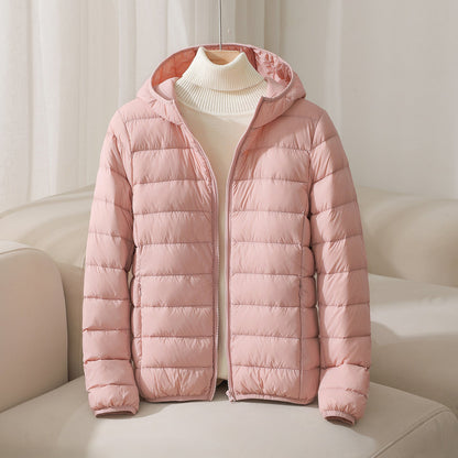 Lightweight Hooded Quilted Down Jacket
