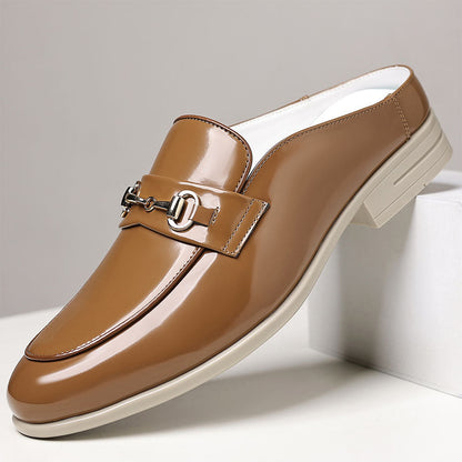Logan - Men's Patent Backless Loafers