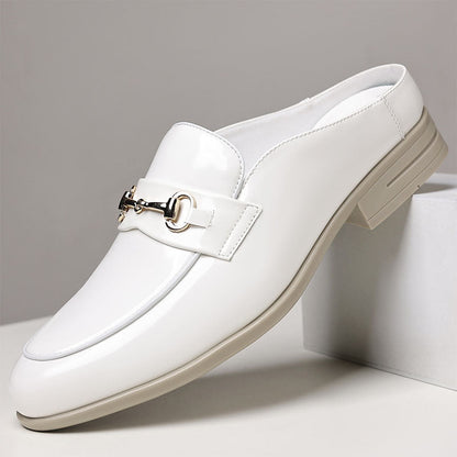 Logan - Men's Patent Backless Loafers