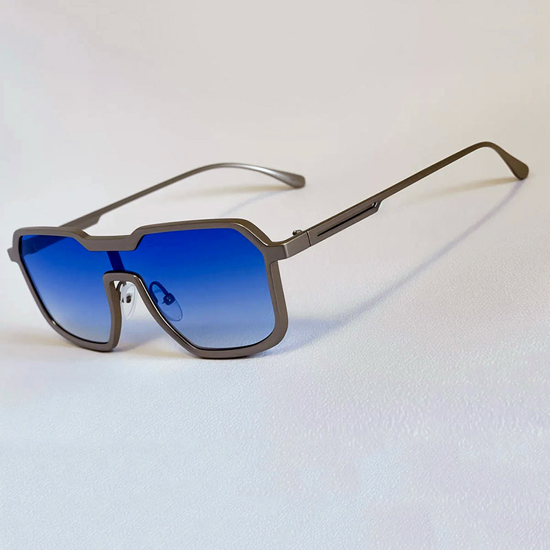 Lorènti Geometric Sunglasses with Metal Frame