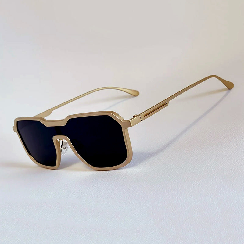 Lorènti Geometric Sunglasses with Metal Frame