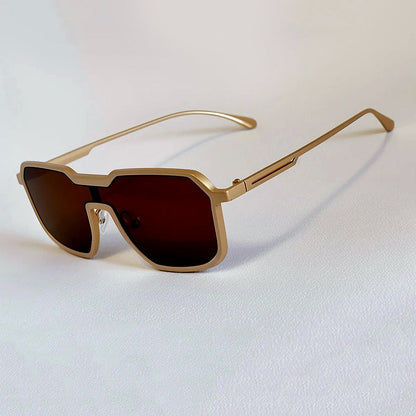 Lorènti Geometric Sunglasses with Metal Frame