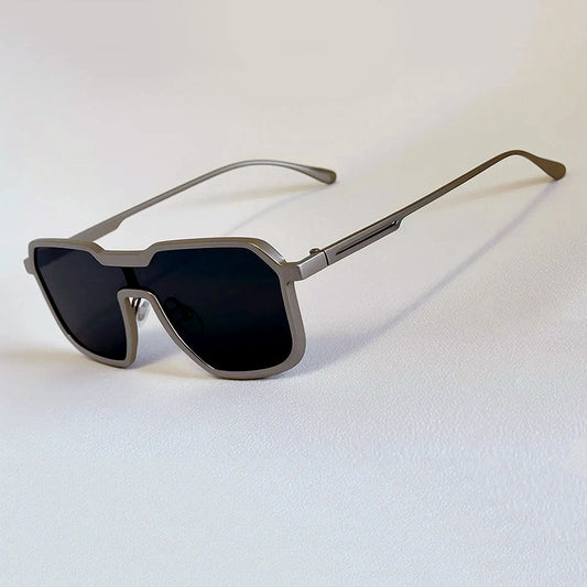 Lorènti Geometric Sunglasses with Metal Frame