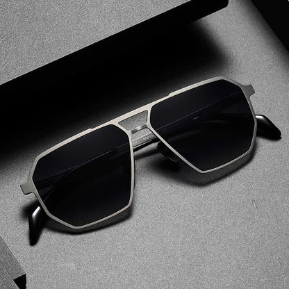 Lorènti Titanium Frame Geometric Sunglasses