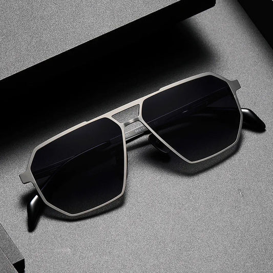 Lorènti Titanium Frame Geometric Sunglasses