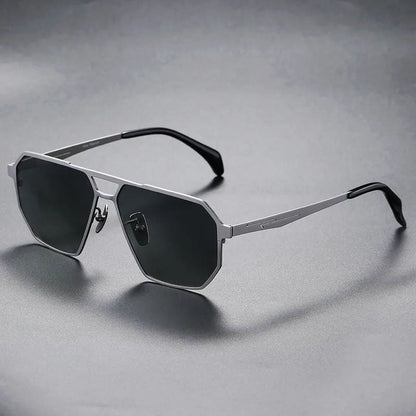 Lorènti Titanium Frame Geometric Sunglasses