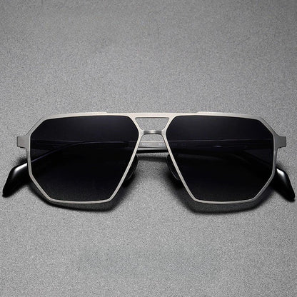 Lorènti Titanium Frame Geometric Sunglasses