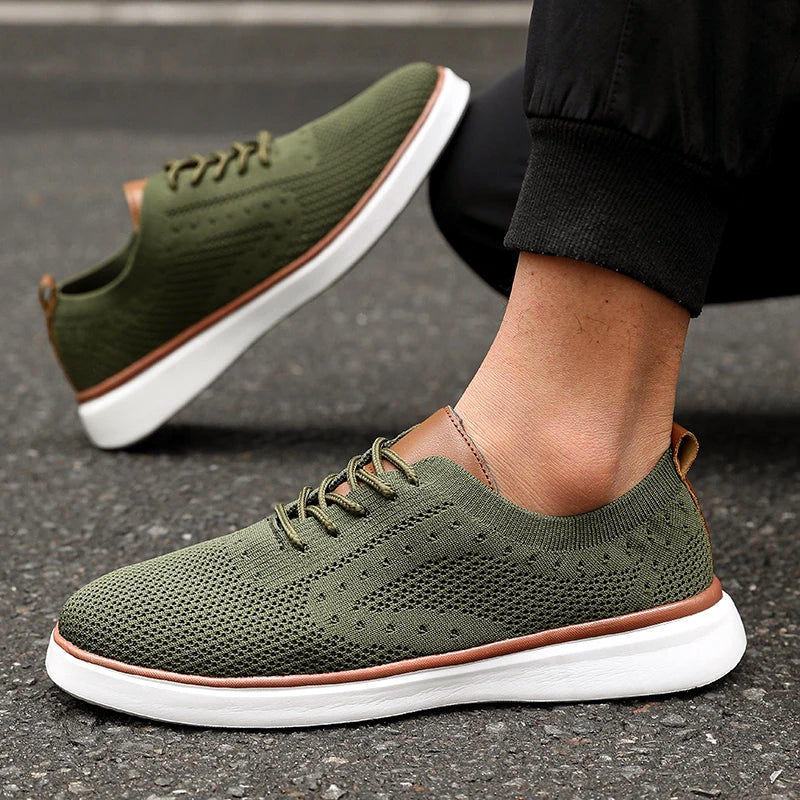 Lorenzo Vitali Mesh Knit Athletic Sneakers