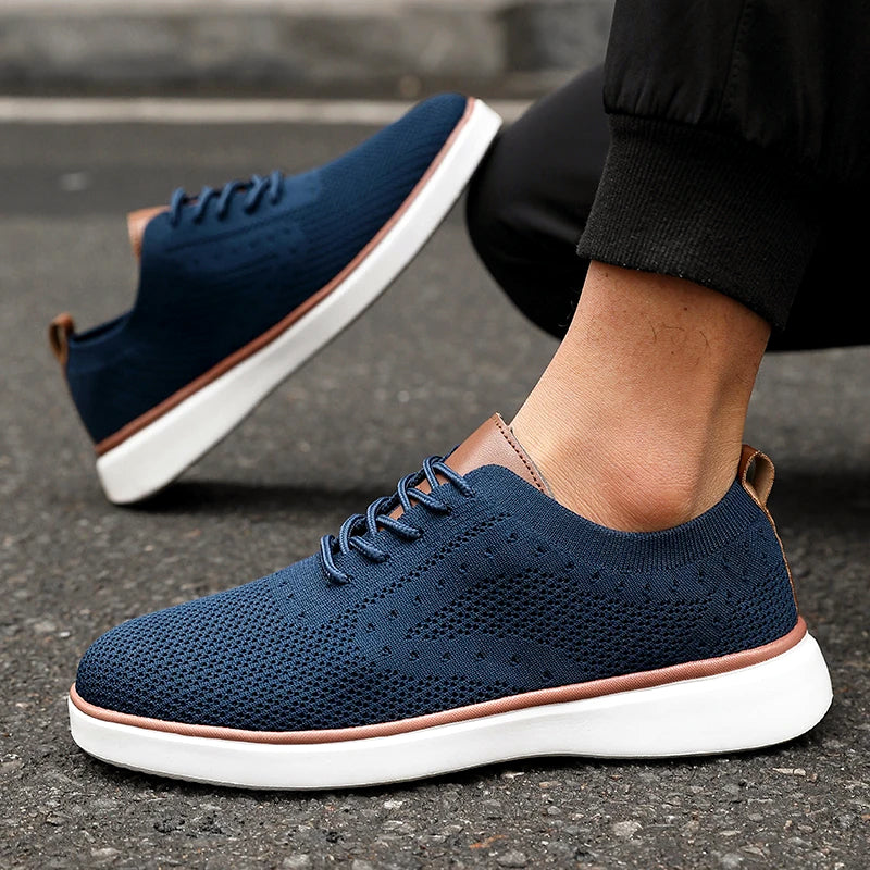 Lorenzo Vitali Mesh Knit Athletic Sneakers