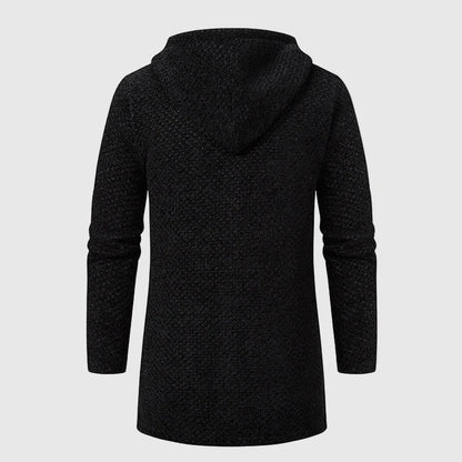 Lorenzo Vitali Textured Knit Hooded Coat