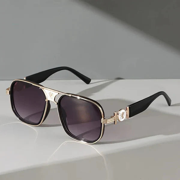 Luxe Gold Frame Polarized Aviator Sunglasses