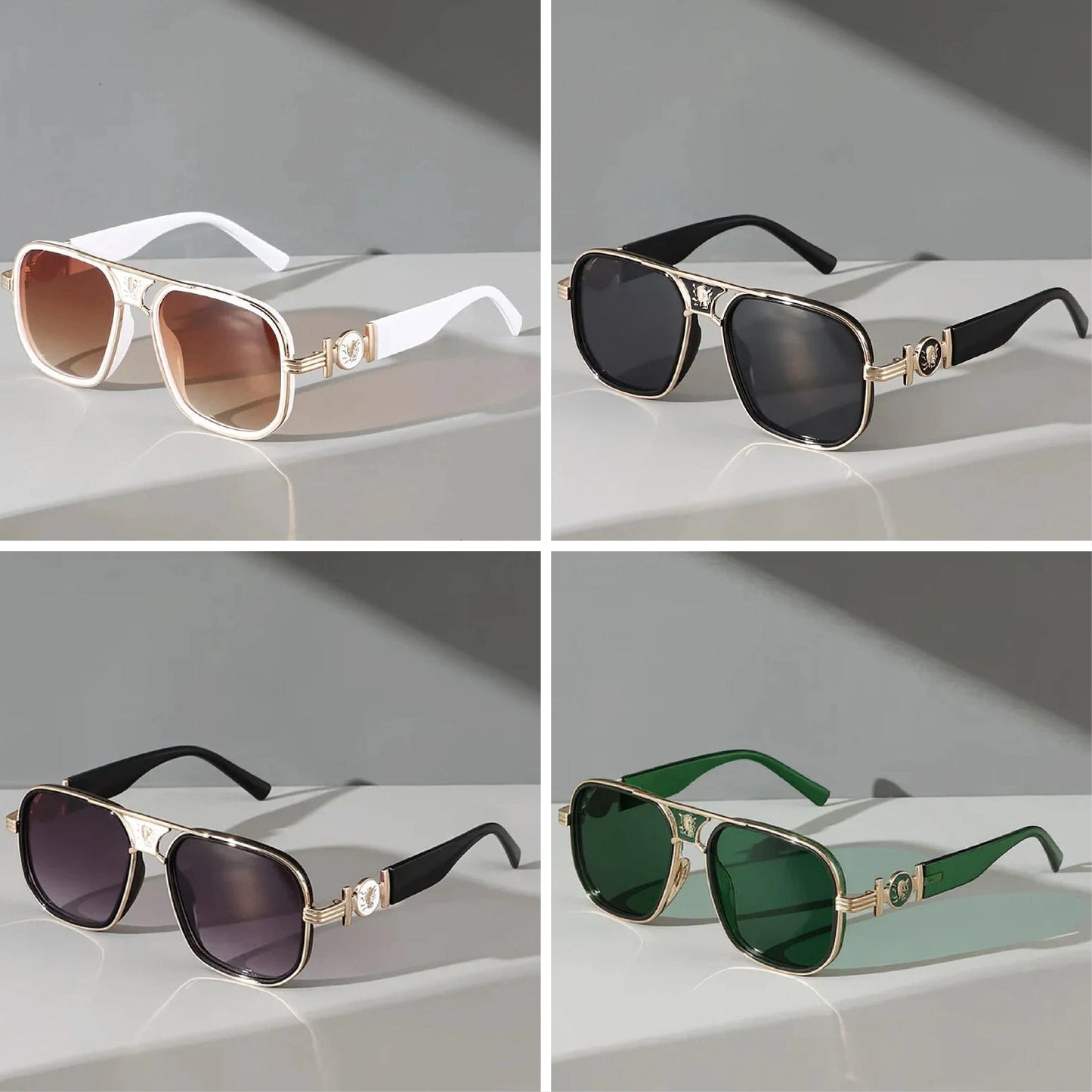 Luxe Gold Frame Polarized Aviator Sunglasses
