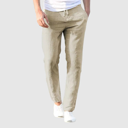 Mason - Men's Drawstring Linen Trousers