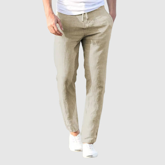 Mason - Men's Drawstring Linen Trousers