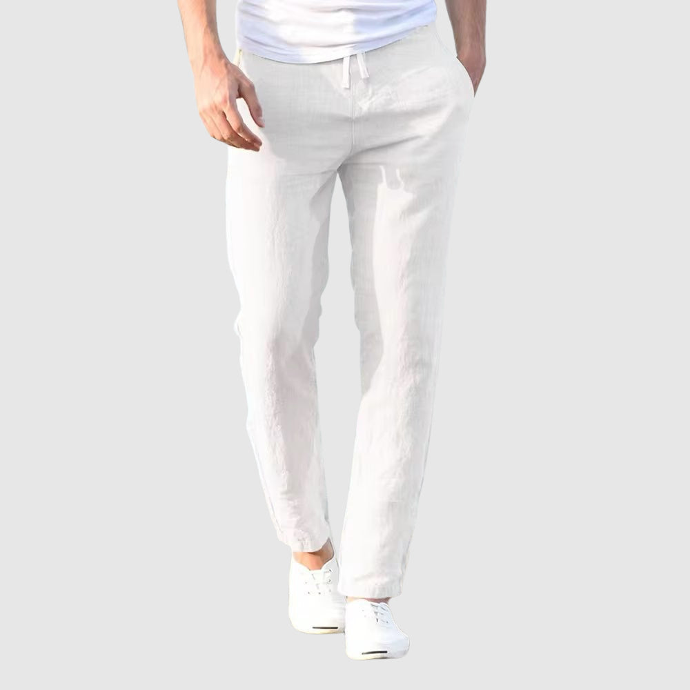 Mason - Men's Drawstring Linen Trousers