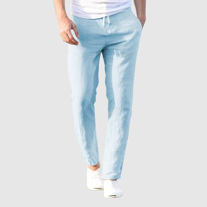 Mason - Men's Drawstring Linen Trousers