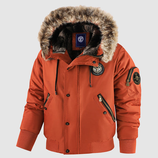 Men’s Bomber-Style Winter Jacket with Inner Lining