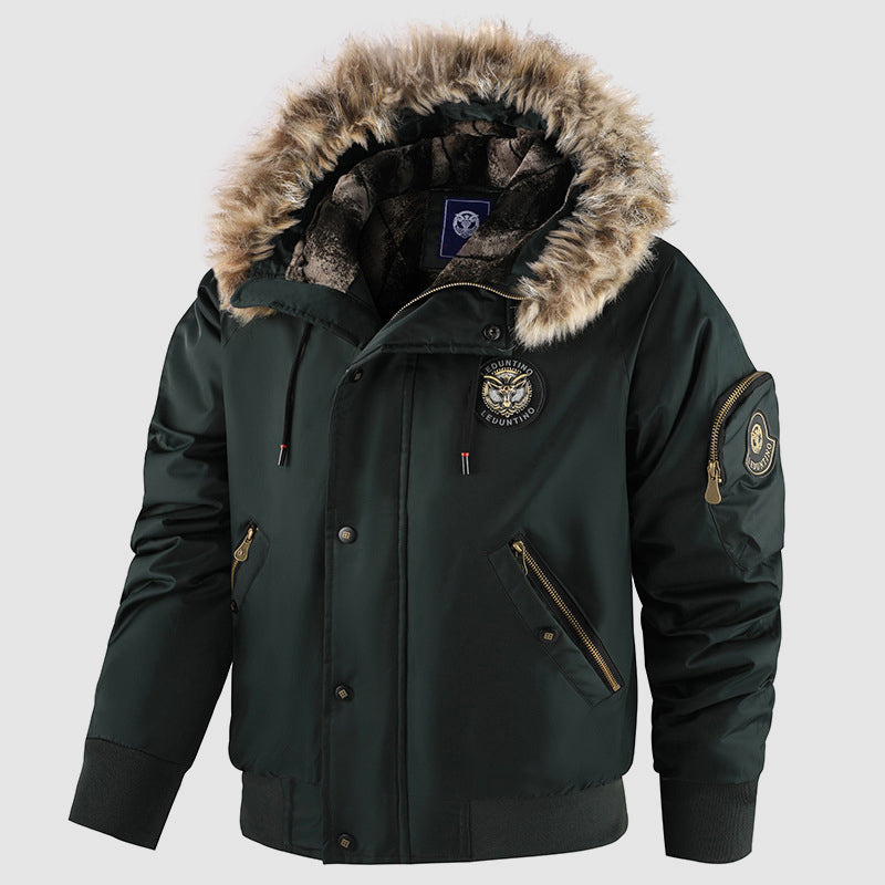 Men’s Bomber-Style Winter Jacket with Inner Lining