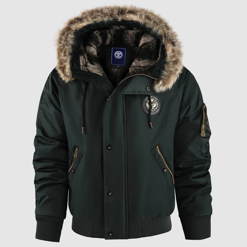 Men’s Bomber-Style Winter Jacket with Inner Lining
