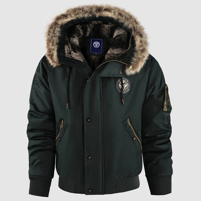 Men’s Bomber-Style Winter Jacket with Inner Lining
