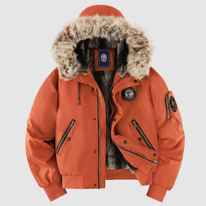 Men’s Bomber-Style Winter Jacket with Inner Lining