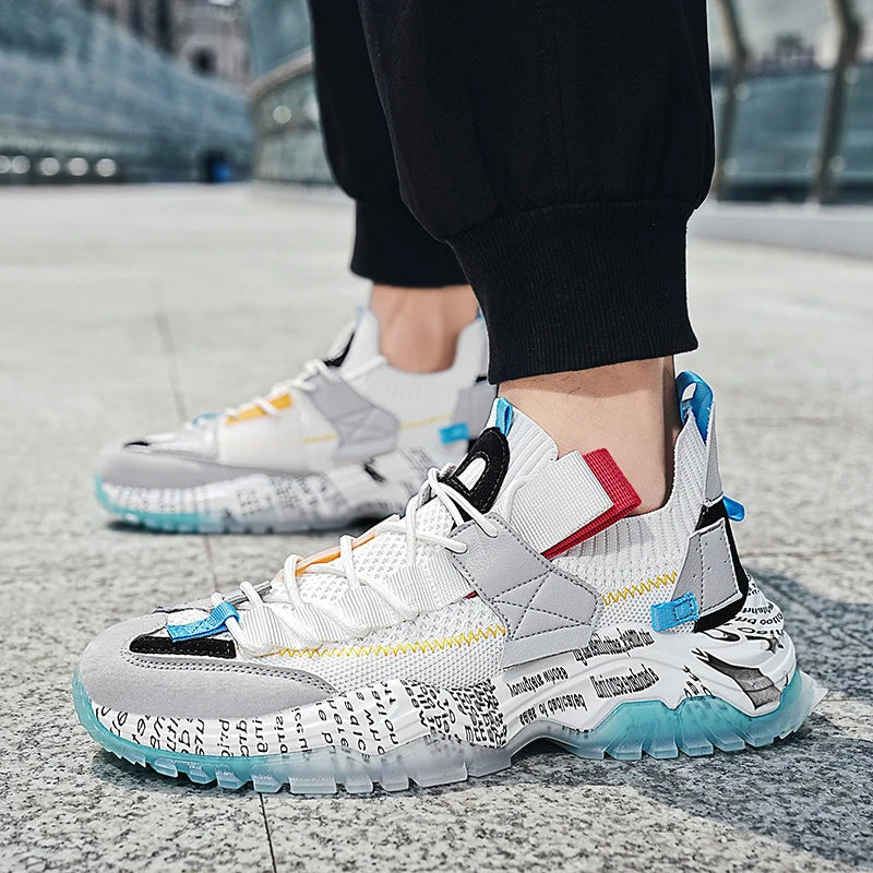 Men’s Colorblock Urban Sneakers with Thick Sole