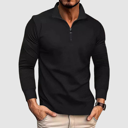 Men’s Long-Sleeve Zip-Collar Top