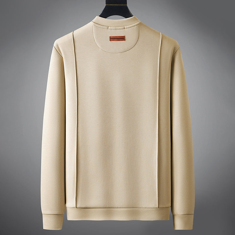 Men’s Modal-Blend Tracksuit Set with Long-Sleeve Top and Tapered Pants