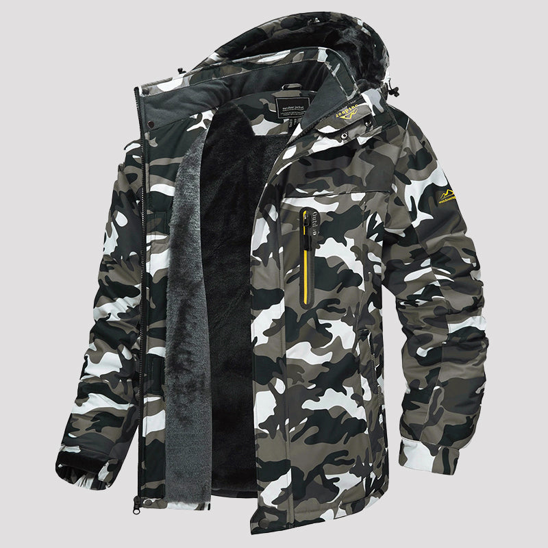 Men’s Outdoor Jacket with Waterproof Shell and Fleece Lining