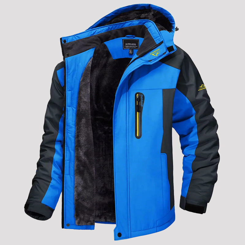 Men’s Outdoor Jacket with Waterproof Shell and Fleece Lining
