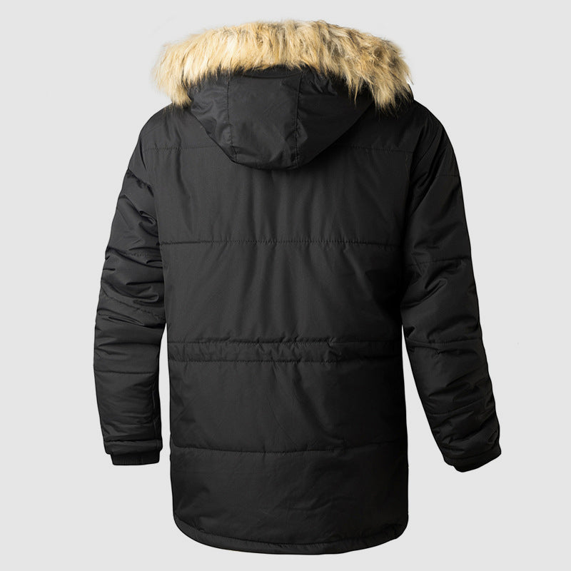 Men’s Outdoor Parka with Removable Hood and Inner Fleece Lining
