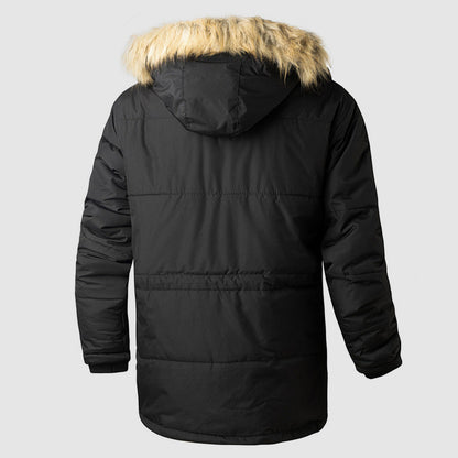 Men’s Outdoor Parka with Removable Hood and Inner Fleece Lining