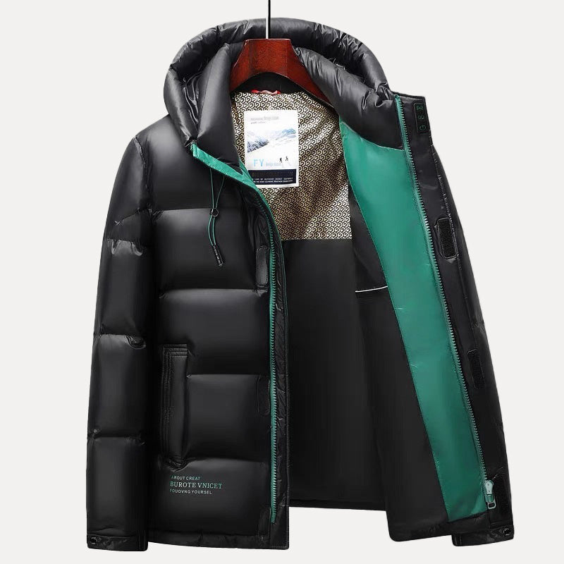Men’s Puffer Jacket with Weather-Resistant Shell and Down Filling