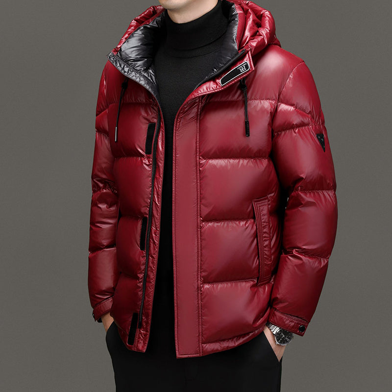 Men’s Puffer Jacket with Weather-Resistant Shell and Down Filling
