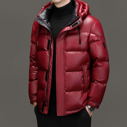 Men’s Puffer Jacket with Weather-Resistant Shell and Down Filling
