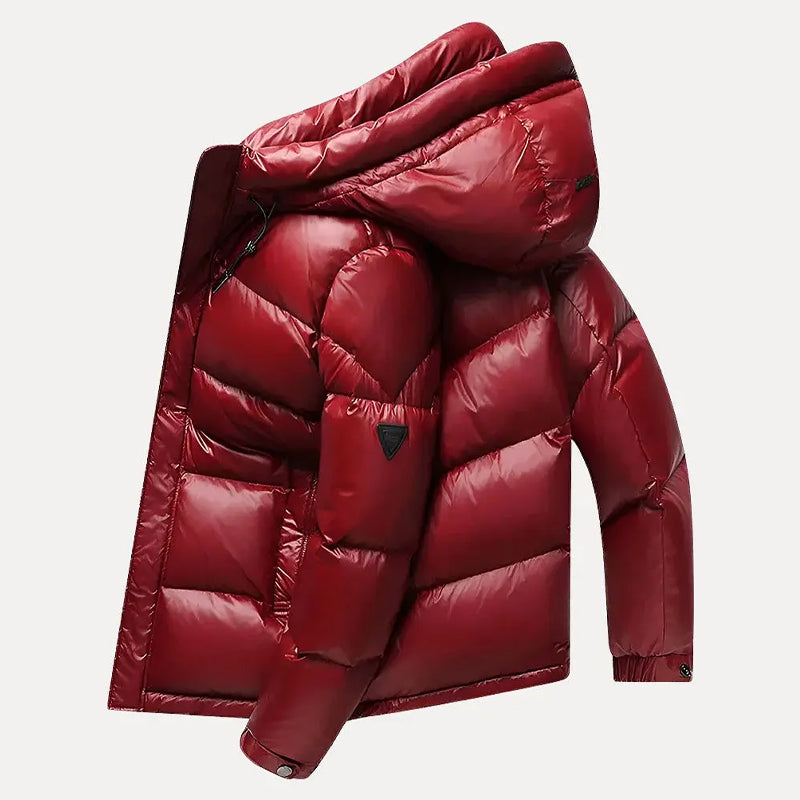 Men’s Puffer Jacket with Weather-Resistant Shell and Down Filling
