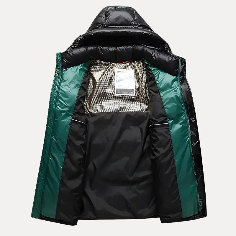 Men’s Puffer Jacket with Weather-Resistant Shell and Down Filling